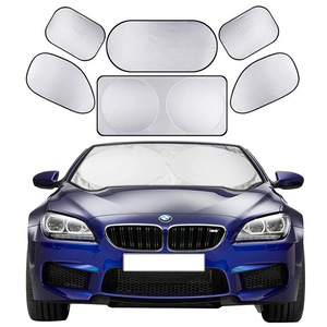 Car Sunshade Set 6-Piece Front Rear Windshield Side <b>Window</b> Foldable Cloth Protection For Cars - Product Image 1