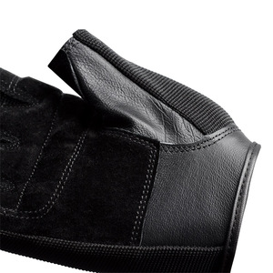 Fitness Gloves <b>Half</b> Finger Leather Breathable Non <b>Slip</b> For Weight Lifting Unisex Black Smlxl - Product Image 1