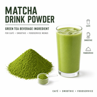Poudre de matcha, ingrédient pour boisson au thé vert, pour les smoothies de café et les menus de restauration