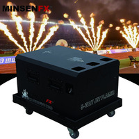 MINSENFX Machine à flammes à 5 têtes de 8 à 10 mètres, machine à effets spéciaux de scène, machine à feu, contrôle DMX512