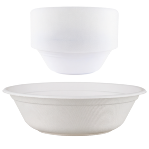 Bols en bagasse de canne à sucre 500 ml, compostables et jetables, pour événements et traiteurs - Product Image 1