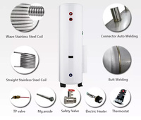 Chauffe-eau électrique portable sur pied de grande capacité (150L, 200L, 300L, 500L) pour salle de bain, idéal pour le stockage d'eau chaude et les douches.