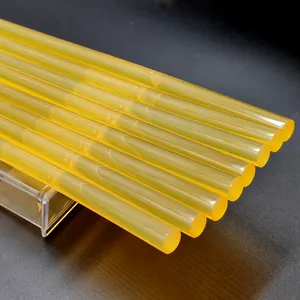 11 MM gelbe transparente Klebescheiben heißschmelzender Klebe-Stick für Weinbox-Verpackung schnellaufklebender Kleber