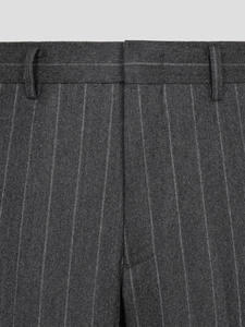 Pantaloni da <span class=keywords><strong>Uomo</strong></span> a Righe in Misto Lana per Autunno e Inverno - Pantaloni Formali da Cerimonia - Product Image 5