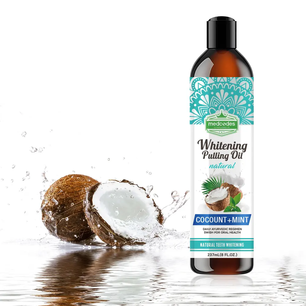 Mint Flavor Mouthwash Pulling Oil With Coconut Oil And Peppermint Oil For Oral Health