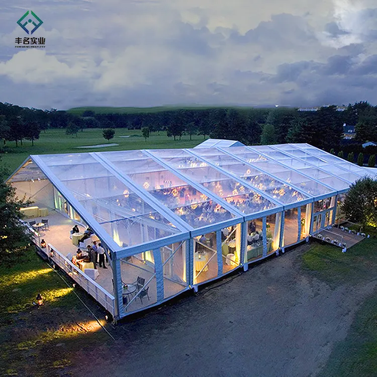 Chapiteau extérieur en aluminium Tente de luxe pour événements et mariages Tente pour salons professionnels Tente belvédère d'église