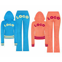 Ensemble 2 pièces pour femme, veste décontractée et pantalon de sport, style loungewear, avec logo personnalisé, idéal pour les grandes tailles, alternative de marque