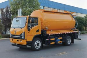 Camion aspirateur d'égouts Shacman G1 11m³ équipé d'une pompe de lavage haute pression industrielle 22MPa et d'une grande pompe à vide d'aspiration - Product Image 4
