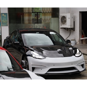2017-2025 Car Modification Upgrade Gen1 Resin Body <b>Kit</b> Front Rear Bumper Lip <b>Engine</b> Hood Side Skirt for Tesla <b>Model</b> 3 - Product Image 5