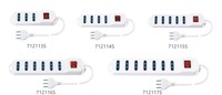 Multiprise intelligente de style italien/chilien 10A 16A, 3/4/5 prises, protection contre les surcharges en ABS, pour l'Italie et le Chili
