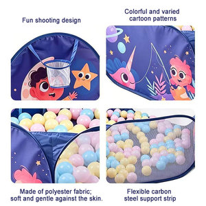 Tente de jeu pour enfants 120 cm avec <span class=keywords><strong>piscine</strong></span> à balles et panier de basket – Maisonnette portable pour enfants, jouets d'intérieur et d'extérieur – Offre spéciale - Product Image 6