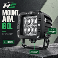 Lumière de travail LED HSSH 3x3 pouces 20W carrée IP69K avec optique à lentille Osram, projecteur et diffuseur, lumière auxiliaire tout-terrain pour ATV, UTV, camion, SUV
