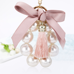 <span class=keywords><strong>Porte</strong></span>-clés en tissu avec nœud papillon et perles pour sac, idéal comme cadeau, vente en <span class=keywords><strong>gros</strong></span> - Product Image 5