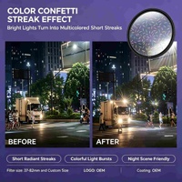 Filtre UV à rayures arc-en-ciel en verre 52 mm, cadre en aluminium étanche avec clip universel pour téléphone pour la photographie DSLR