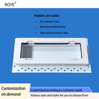 Grille sans cadre en alliage d'aluminium Rectangle Mastic Ash Embedded Bathroom New Air Outlet Central Air Conditioning Air Return Outlet Frameless