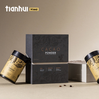 Tianhui Vente en gros de boîtes rondes hermétiques en métal avec couvercle à vis pour l'emballage de poudre de cacao et de grains de café