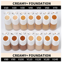 Fond de teint crème végétalien fond de teint à couvrance complète maquillage fond de teint liquide imperméable et mat de marque privée