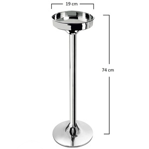 Support pour seau à glace en acier inoxydable, 74 cm de hauteur, pour bouteilles de vin et de champagne - Product Image 2