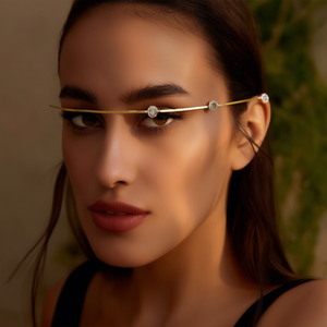 แหวนแฟชั่น สแตนเลสสตีล 316L ชุบทอง PVD ประดับคริสตัลเคลือบสีน้ำเงิน สายปรับขนาดได้ เครื่องประดับสำหรับผู้หญิง - Product Image 3