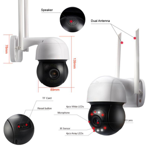 Good Price Outdoor 2MP Wifi CCTV Camera Dome IP Camera PTZ 360 Degree 3.6mm Lens Color Night Vision 2 Ways Audio Camhi TS-IPH104 - Product Image 2