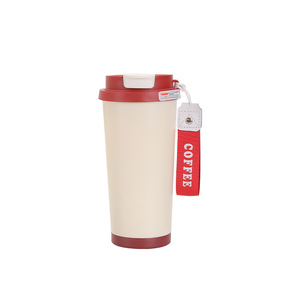Stainless Steel Insulated Tumbler 316 Coffee Cup With Carrying Strap Travel Outdoor Portable Water <b>Bottle</b> - Product Image 1