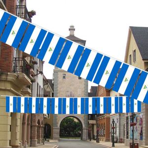 ธงประดับตกแต่งแบบสายรุ้ง ขนาด 5.5x8 นิ้ว ทำจากโพลีเอสเตอร์ พิมพ์ลายกราฟิกนิการากัว สำหรับตกแต่งภายในและภายนอกอาคาร (20 ชิ้น/ชุด) ขายส่ง - Product Image 3