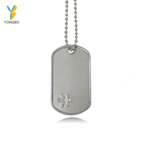 Medagliette per Cani in Acciaio Inossidabile Incise, Targhetta di Allerta Medica con Simbolo Stella della Vita, Ciondolo Militare - Product Image 5