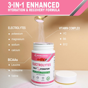 Polvo Electrolítico Refrescante de Sandía, Mezcla de BCAA y Vitaminas <span class=keywords><strong>para</strong></span> Hidratación Diaria y Recuperación Post-Entrenamiento - Product Image 3