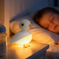 Veilleuse LED à capteur pour petits animaux et oiseaux, éclairage coloré et chaleureux pour chambre d'enfant, lampe murale intelligente magnétique moderne et mignonne pour la décoration