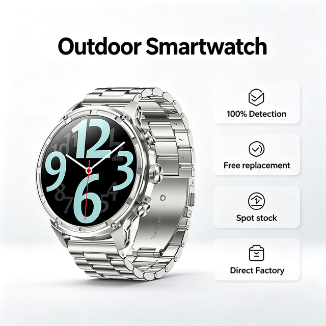 2026 V99 Men Outdoor Smart Watch 1.85 Inch Display Built in Flashlight Custom Dials BT Call Health Tracker Custom Logo Available