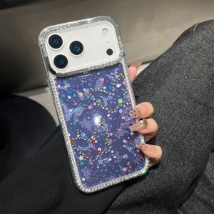 เคสโทรศัพท์มือถือกันกระแทก ลายดอกไม้ผีเสื้อ กรอบเพชร ดีไซน์แฟชั่นสำหรับสาวๆ วัสดุ TPU+PC ป้องกันรอยนิ้วมือ สำหรับ 17 Pro Max - Product Image 6