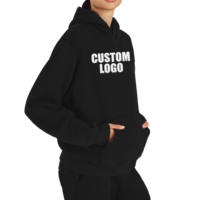 Sweatshirt Kustom Hitam Tebal Katun Acid Wash Grafis Vintage Happy Halloween Festival Pria Cetak Dua Sisi Hoddies