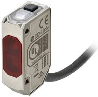 Sensor Fotoelektrik Penekan Latar Belakang E3as-l200mn 2m, Rumah Persegi Panjang, Koneksi Kabel, Output NPN, Sumber Cahaya Merah