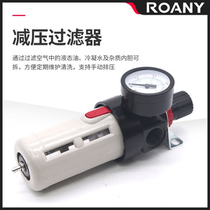 Régulateur de pression pour processeur d'air comprimé Roany avec manomètre et filtre pour système pneumatique - Product Image 3