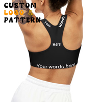 Bra Olahraga Wanita Berkualitas Tinggi dengan Logo Custom, Pinggang Elastis, Kompresi, Menyerap Keringat, dan Bahan Stretchy untuk Wanita