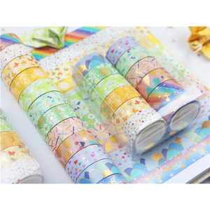 DIY Washi Tape 12 Rolls Candy Color Gold Foil Decorative Sticker <b>Scrapbooking</b> Craft Supplies - Product Image 4