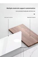 Mobili da ufficio di lusso personalizzati, scrivanie e sedie a forma di L in legno laccato, tavolo capo