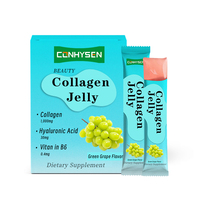 Collagène hydrolysé de qualité supérieure, supplément protéiné en gelée de collagène, goût raisin vert, pour un teint éclatant