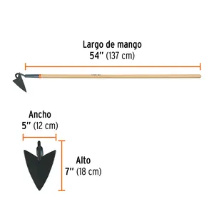 BOX 6 Hachette de jardinage triangulaire, manche en bois 54'', TRUPER - Product Image 3