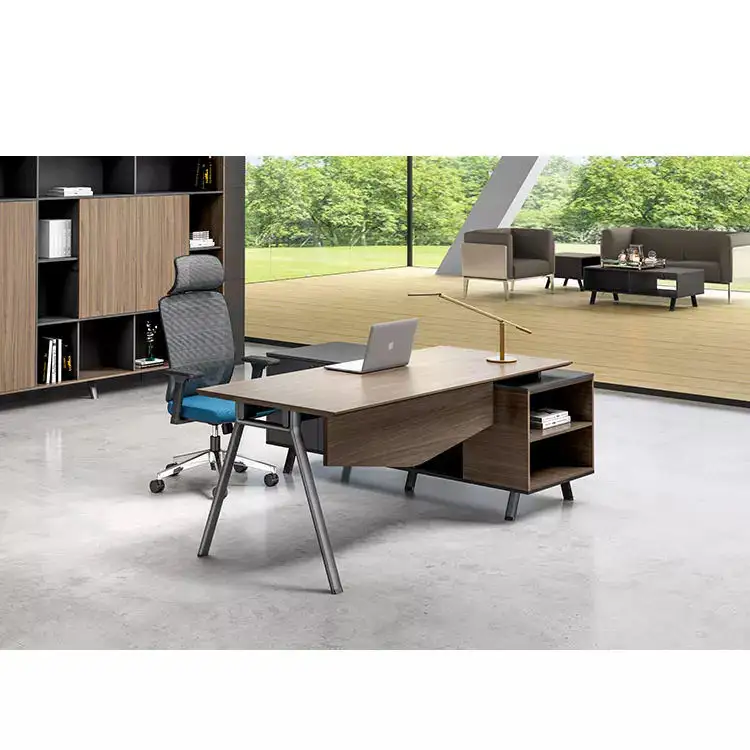 Meja minimalis ergonomis eksekutif besar sederhana kustom meja kerja kantor antik kayu CEO MEWAH DAN set kursi