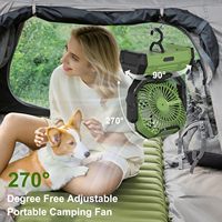 Ventilateur d'urgence portable 20000 mAh avec panneau solaire rechargeable, lanterne extérieure, batterie externe, éclairage, emballage en boîte, pour voiture et camping