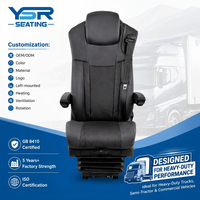 Siège de conducteur de camion à suspension pneumatique, imperméable, en acier, universel, robuste, pour véhicules utilitaires