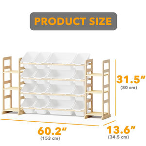 Boîte <span class=keywords><strong>de</strong></span> rangement pour jouets avec logo personnalisé, décoration <span class=keywords><strong>de</strong></span> <span class=keywords><strong>chambre</strong></span>, salon pour tout-petits, organisation <span class=keywords><strong>de</strong></span> la salle <span class=keywords><strong>de</strong></span> jeux pour enfants, organisateur <span class=keywords><strong>de</strong></span> rangement pour jouets avec étagère et bacs - Product Image 2