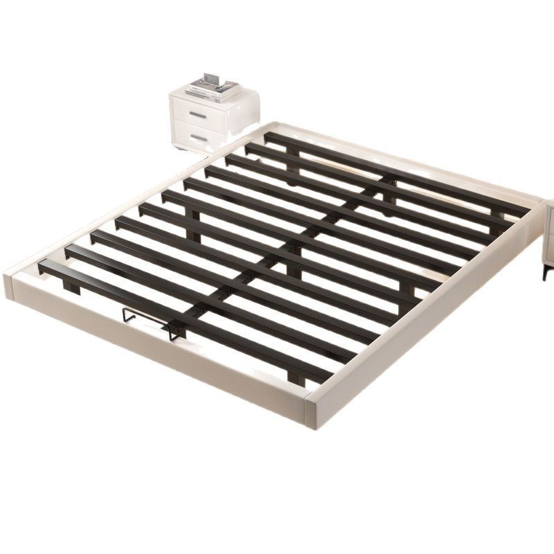 Matelas à ressorts en latex blanc crème encadré de 20 cm avec 2 lampes à détecteur de mouvement