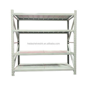 Étagères en acier robustes, solutions de rangement, rayonnages de moyenne capacité, rayonnages industriels blancs - Product Image 5