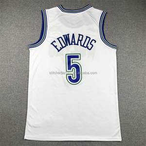 Maillot de basket rétro pour homme, cousu, Anthony Edwards, Jaden <span class=keywords><strong>McDaniels</strong></span>, Kevin Garnett, Donte DiVincenzo, tailles S-2XL - Product Image 2