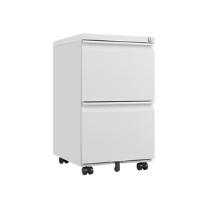 Stahl Büro Weißmetall Akten speicher Mobiler Sockel Akten schrank Hochwertige 2 Schubladen Schlüssels chloss Büromöbel Modern - Product Image 2