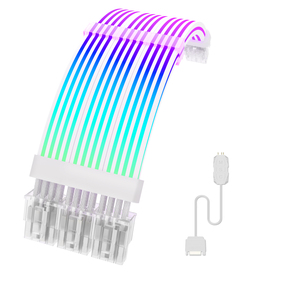 2x8-Pin RGB Adressierbares Stromverlängerungskabel-Set, Synchronisiertes 12V PVC-Isoliertes 3-Pin ARGB GPU <span class=keywords><strong>Strimer</strong></span>-Kabel mit Kupferleiter - Product Image 1