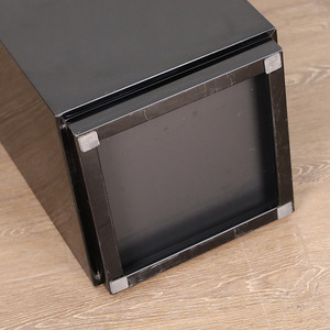 Cenicero y basurero cuadrado de acero inoxidable para vestíbulo de hotel, en negro, oro y oro rosa, para uso comercial en oficinas, elevadores y pasillos. - Product Image 3