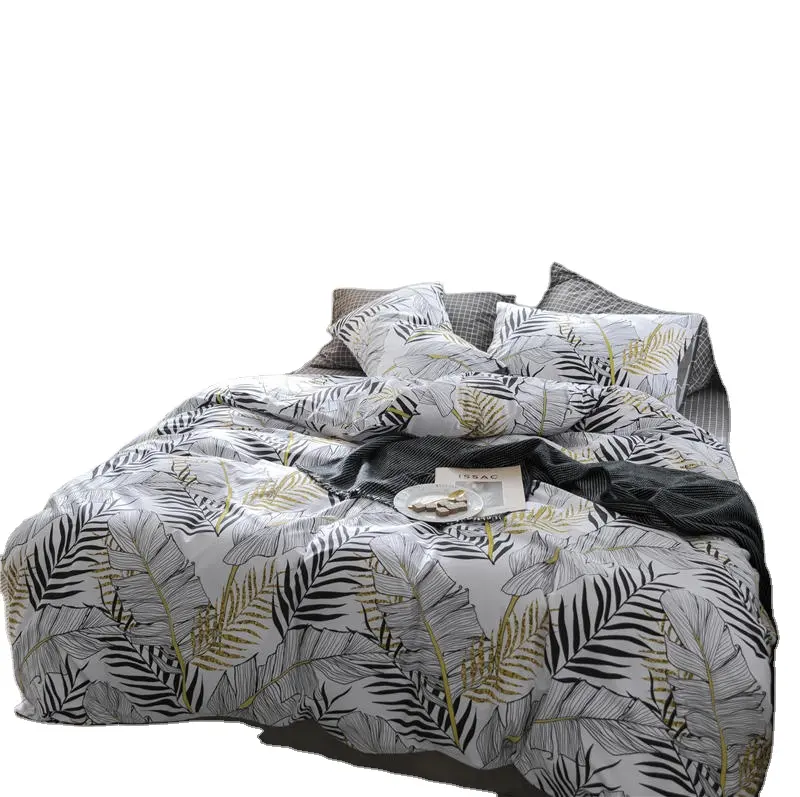 Königin größe baumwolle gedruckt Bettbezug-set Großhandel Bettwäsche Set Home Textile
